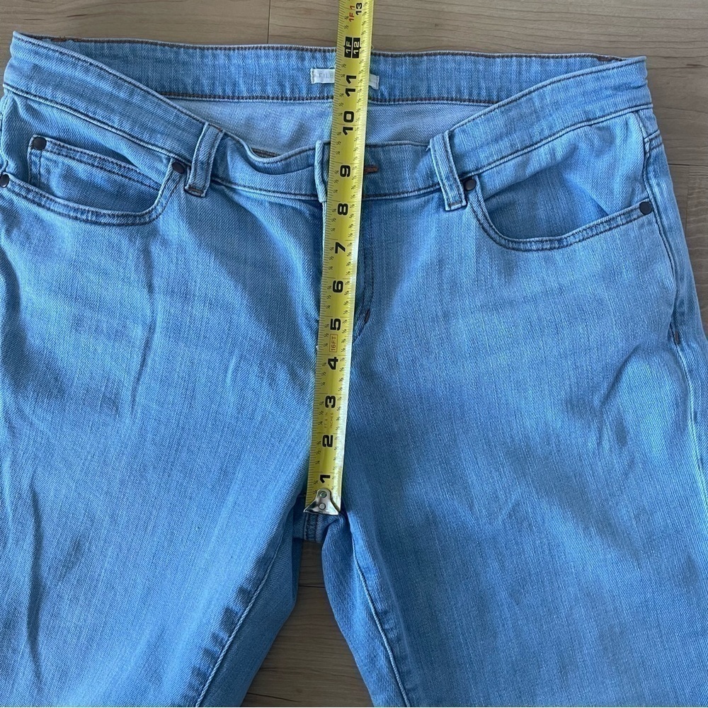 Eileen Fisher Organic Cotton Straight Stretch Ankle Jeans Sz 10 - Style #R18BD - Picture 8 of 11